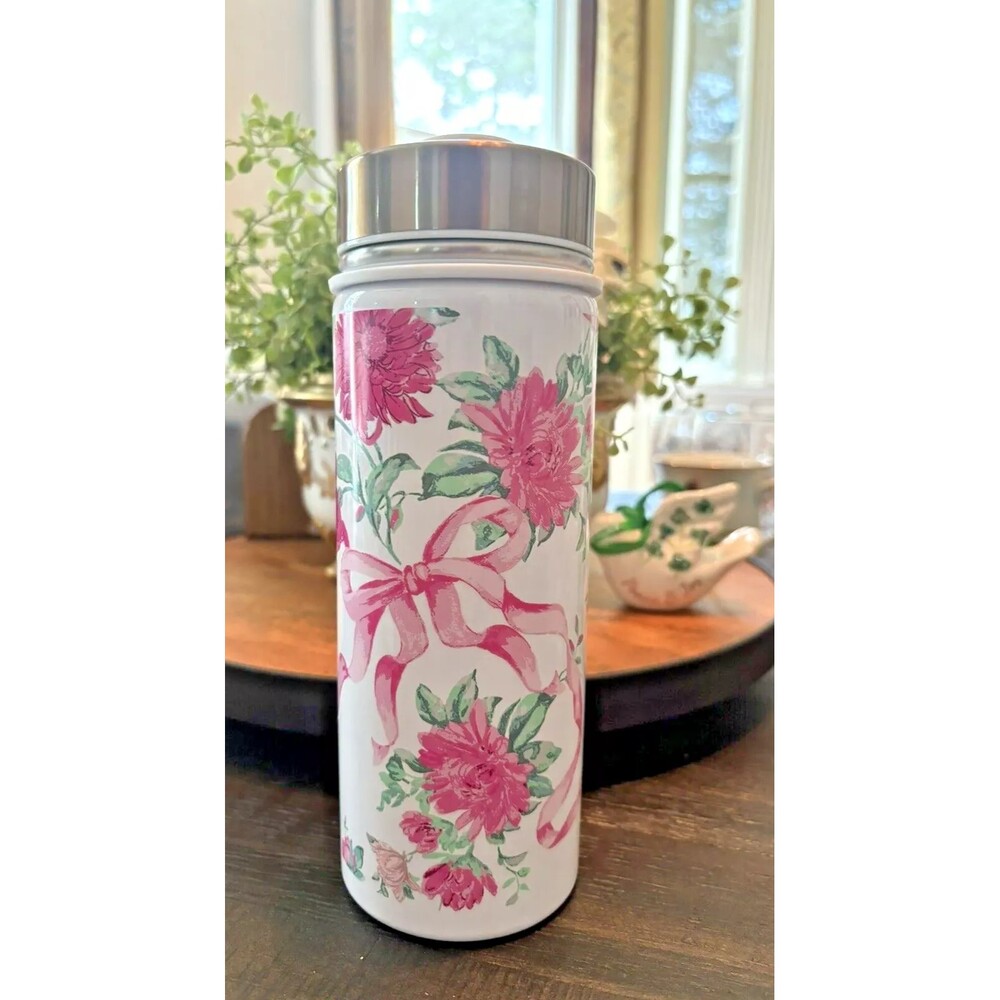 School Pottery barn kids LARGE BACKPACK LUNCH WATER Glitter Floral Bag Travel . - Picture 5 of 16